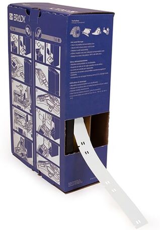 Brady BM-10x75-7643-WT etiquetas de poliuretano brancas 10 mm x 75 mm