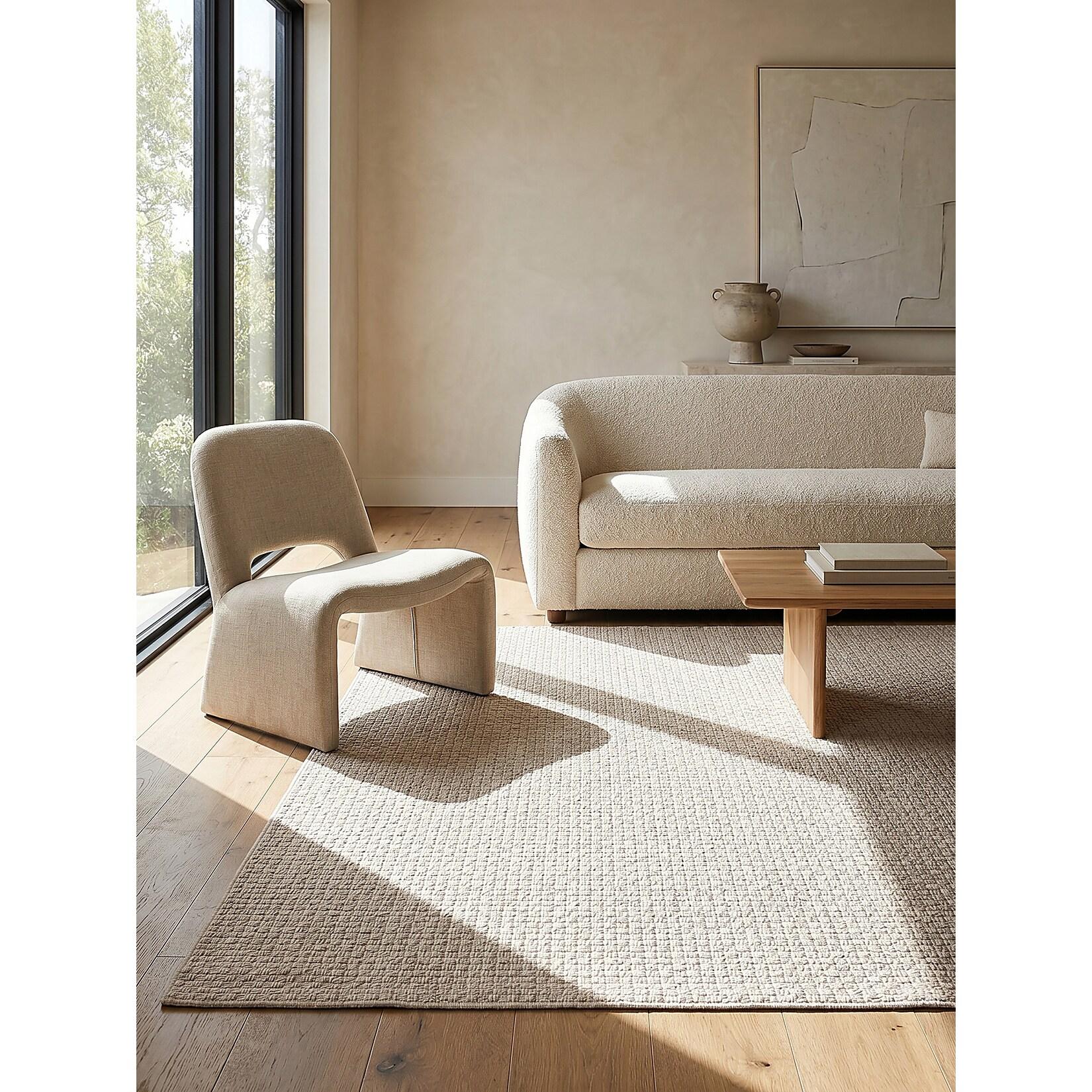 Flachgewebe-Teppich Pflegeleicht Beige 120x170 cm - BROYE Kadima