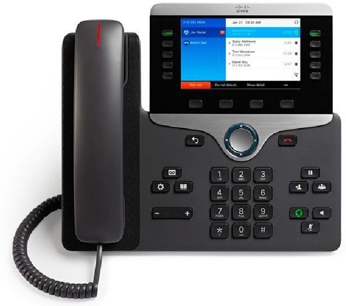 Cisco Systems 8841 SIP reconditionné Téléphone de bureau Cisco IP avec écran couleur 5" et son Full Duplex.