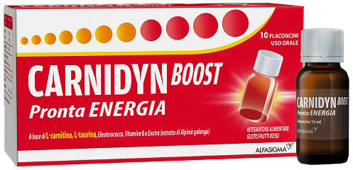 Alfasigma Paraf Carnidyn Boost Integratore Energia Immediata 10 Flaconcini