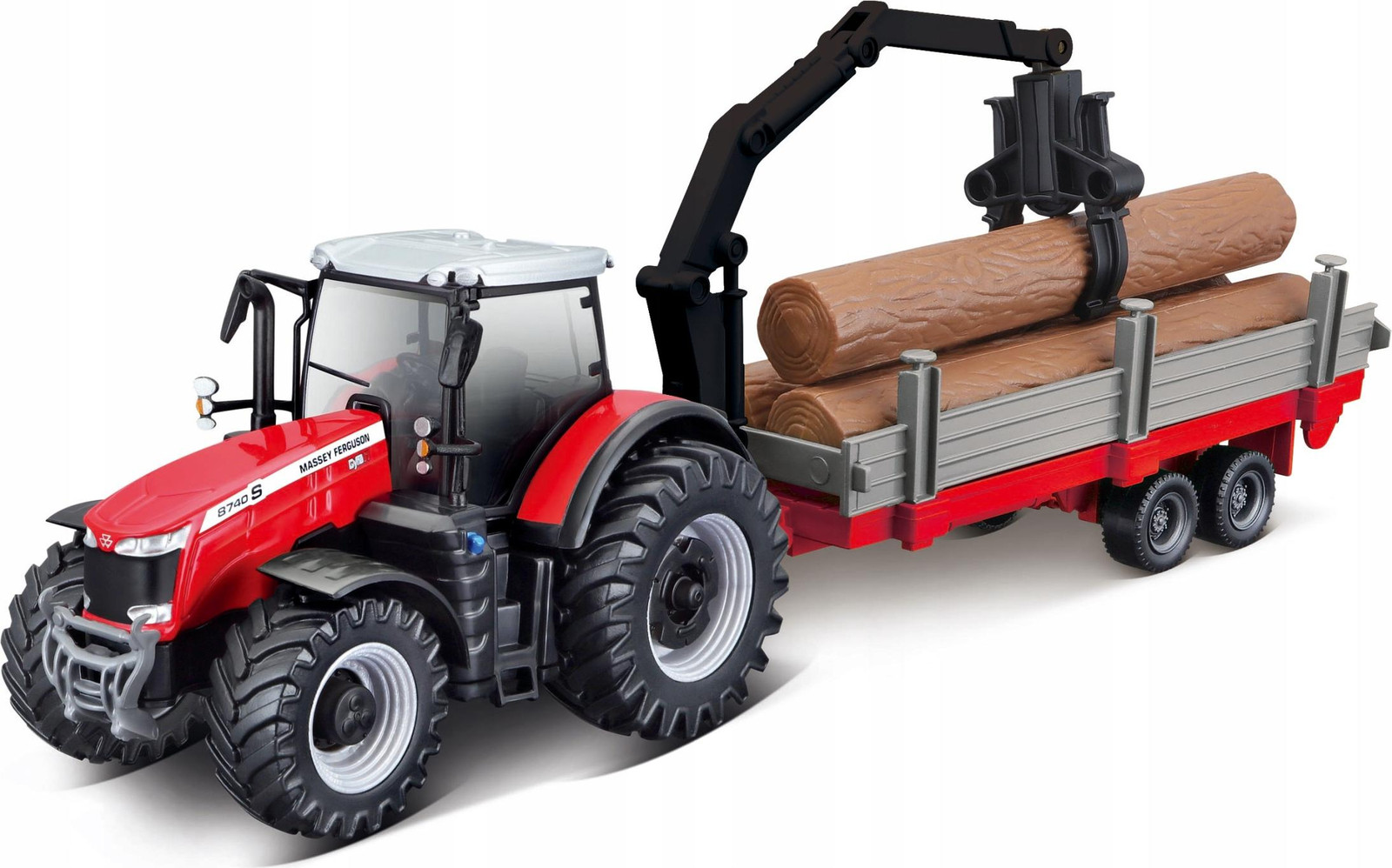 Bburago Massey Ferguson 8740S met hout