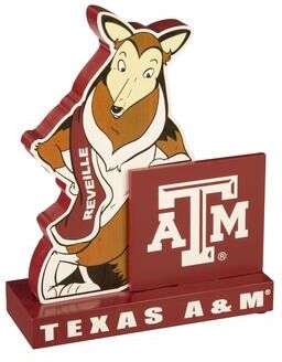 Evergreen 8 in. Wooden Mascot Statue with Team Logo, Texas A&M