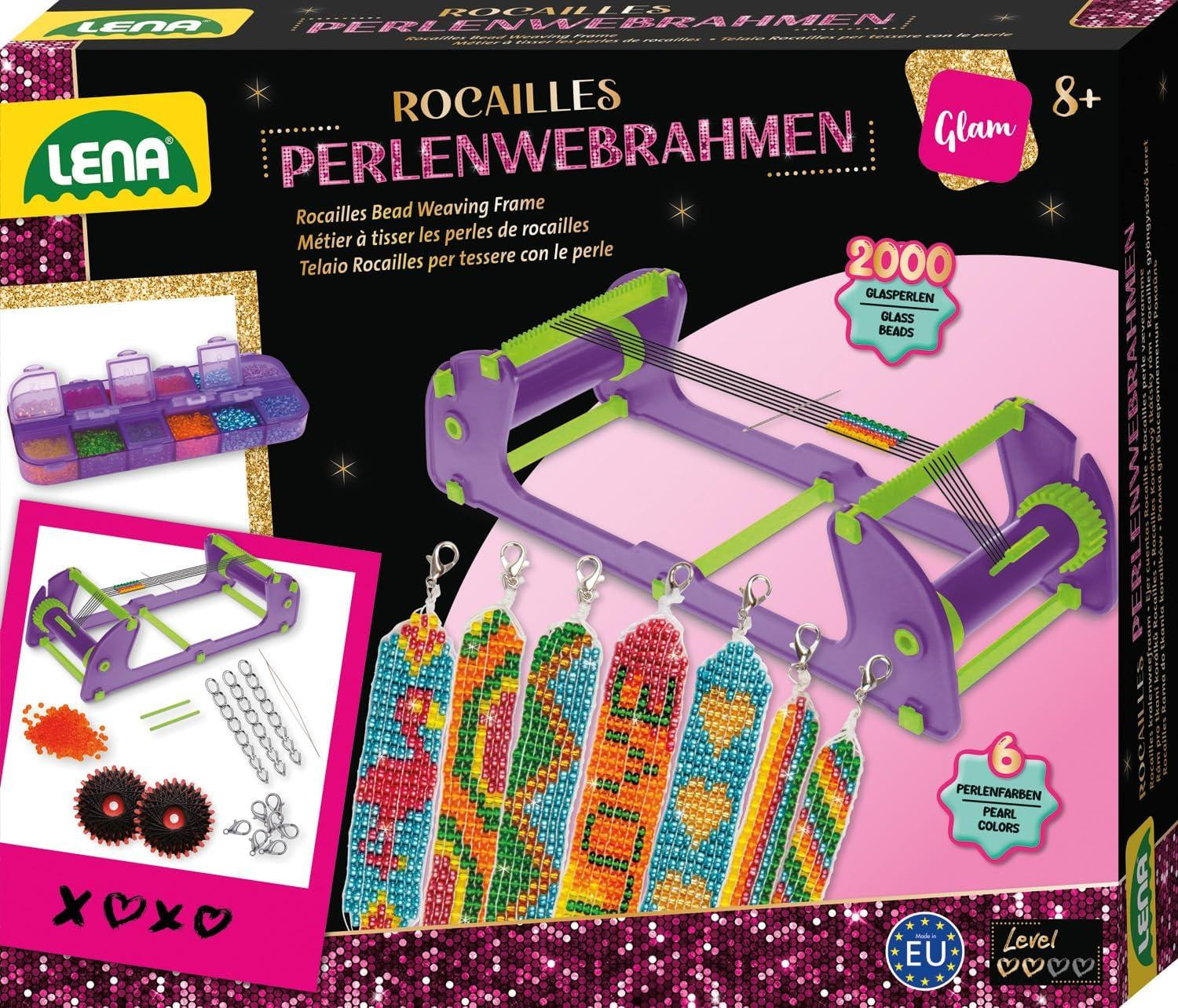 Lena 42722 Set om armbandjes voor kinderen te maken, meerkleurig