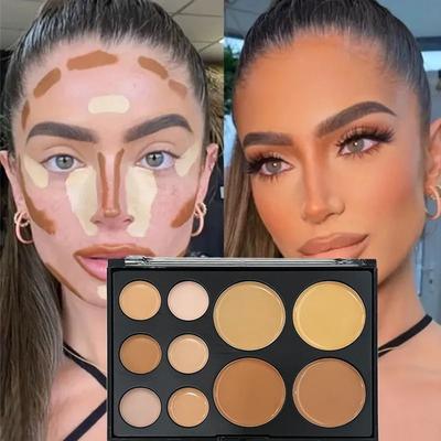 Uplift Essentials 10 Color Concealer Palette Full Coverage Matte Cream 10 Color Concealer Palette Full Coverage Matte Cream