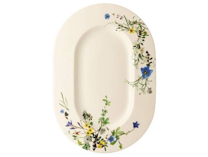 Rosenthal Servierplatte Brillance Fleurs des Alpes Platte 41 cm, Bone China, (Platten), Platten