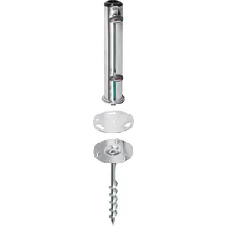 Doppler Bodenanker Greenfield für Rohrdurchmesser 25 - 48 mm,silber,