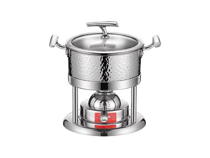 Fondue-Set, ideal for aufblasbare Hot-Pot-Gasherde Buffetherd Perfekt for Küchensammlung und Hochzeitsgeschenke mit Deckel