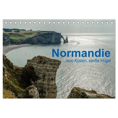 Normandie - raue Küsten, sanfte Hügel (Tischkalender 2027 DIN A5 quer), CALVENDO Monatskalender