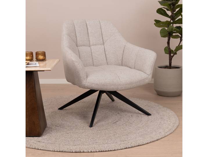 Livingfurn Draaifauteuil Tom - Zand