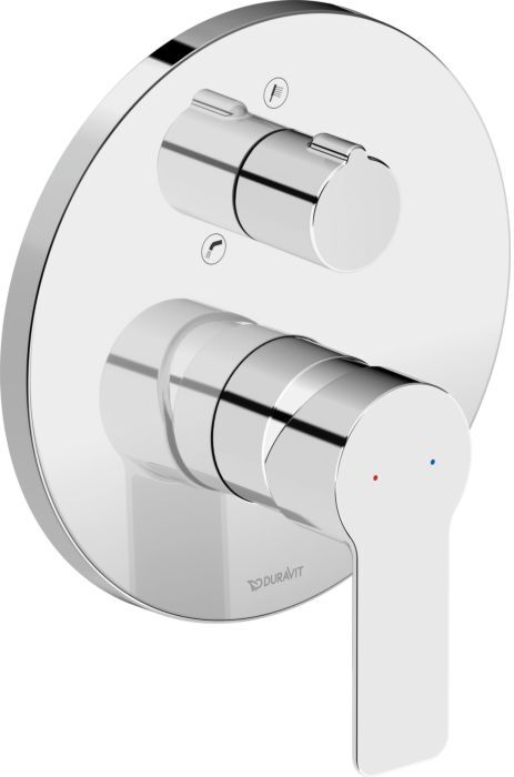 Duravit D-Code Wannenarmatur DC5210012010 Unterputz, Keramikmischsystem, Chrom Hochglanz, Ø170 mm