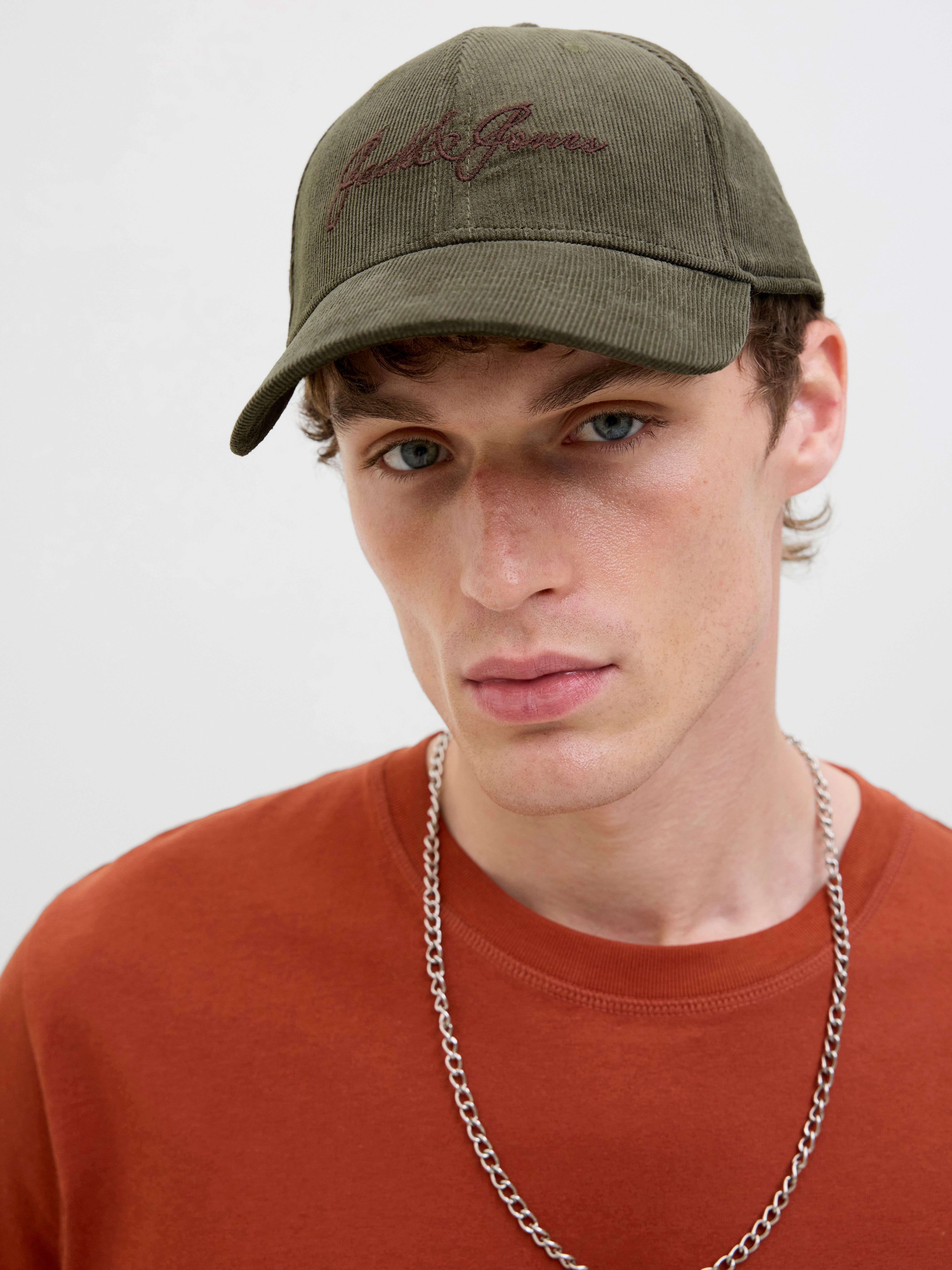 Baseball Cap JACK & JONES "JACBASE CORDUROY CAP LN", Herren, grün (dusty olive), Baumwolle, Caps Baseball Cap dusty olive Einheitsgröße