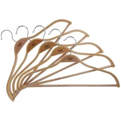 KHG Holzkleiderbügel 5er-Set  , holzfarben