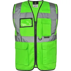 Korntex Unisex Multifunktionsweste Warnschutz-Weste KXMF neon green S
