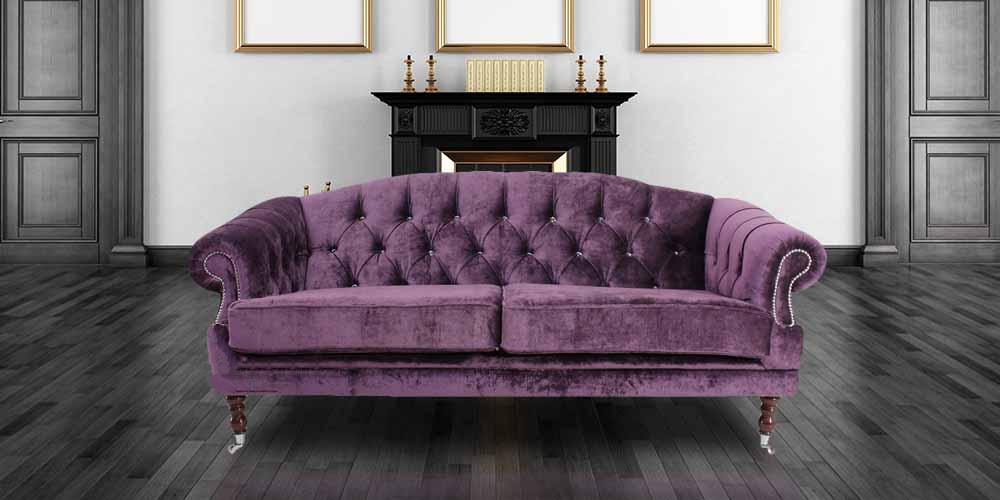 Barock Rokoko Sofa Couch Textil Samt Chesterfield - Designer Couchen -jvmoebel
