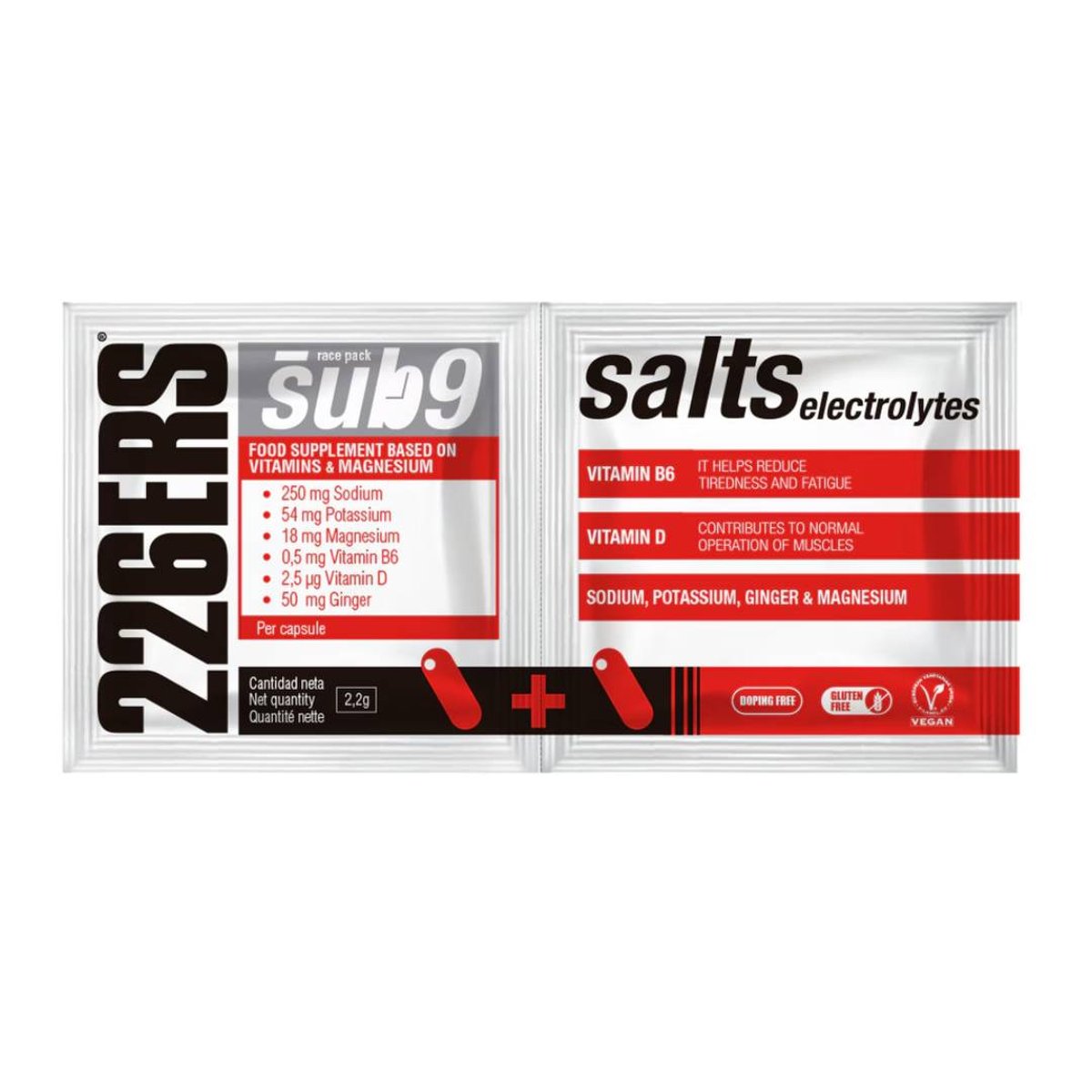 Sais minerais SUB9 226ERS 2 Unidades x 1g. Unisex