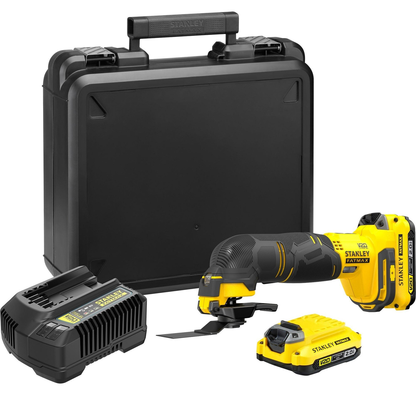 Stanley Fatmax V20 SFMCE500D2K-QW Multifunctionele roterende tool 18V met 2 batterijen van 2 Ah, oplader en koffer