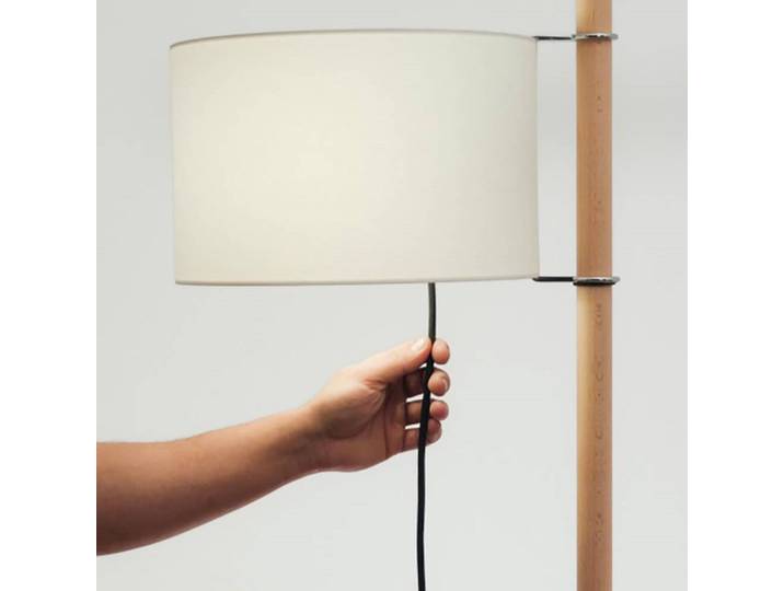 TMM Stehleuchte Oak/White Mit Diffusor - Santa & Cole - Wohnzimmer - Holz