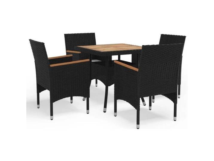 Mode Salon de jardin - 4 personnes Mobilier à dîner d'extérieur Ensemble repas de jardin - Ensemble Table et Chaises ENSEMBLE