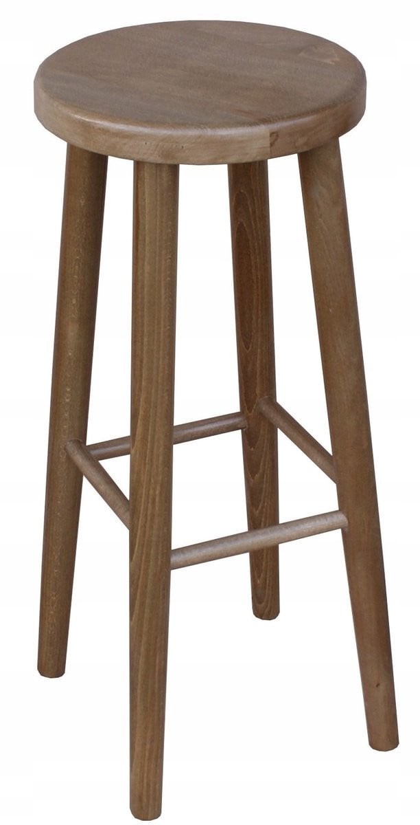 Metdrew Houten barkruk, eikenkleur, massief beukenhout, Hoogte: 73 cm
