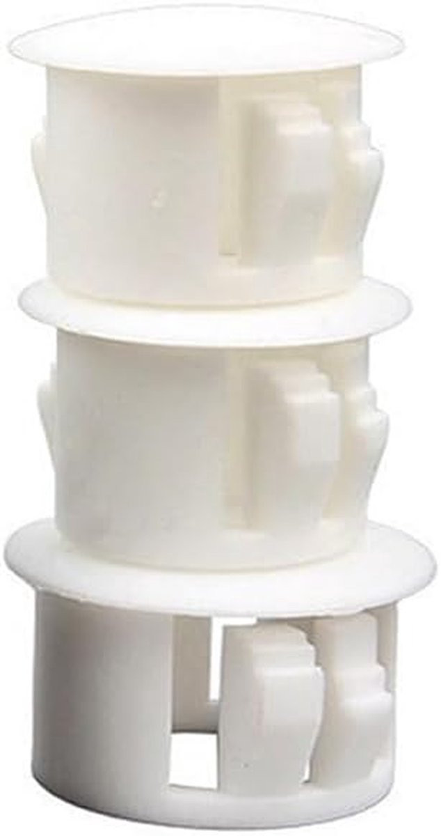 Schroefgatafdekking Rond Wit - 50 Stuks - Meubelplug Decor voor Meubels Afwerken