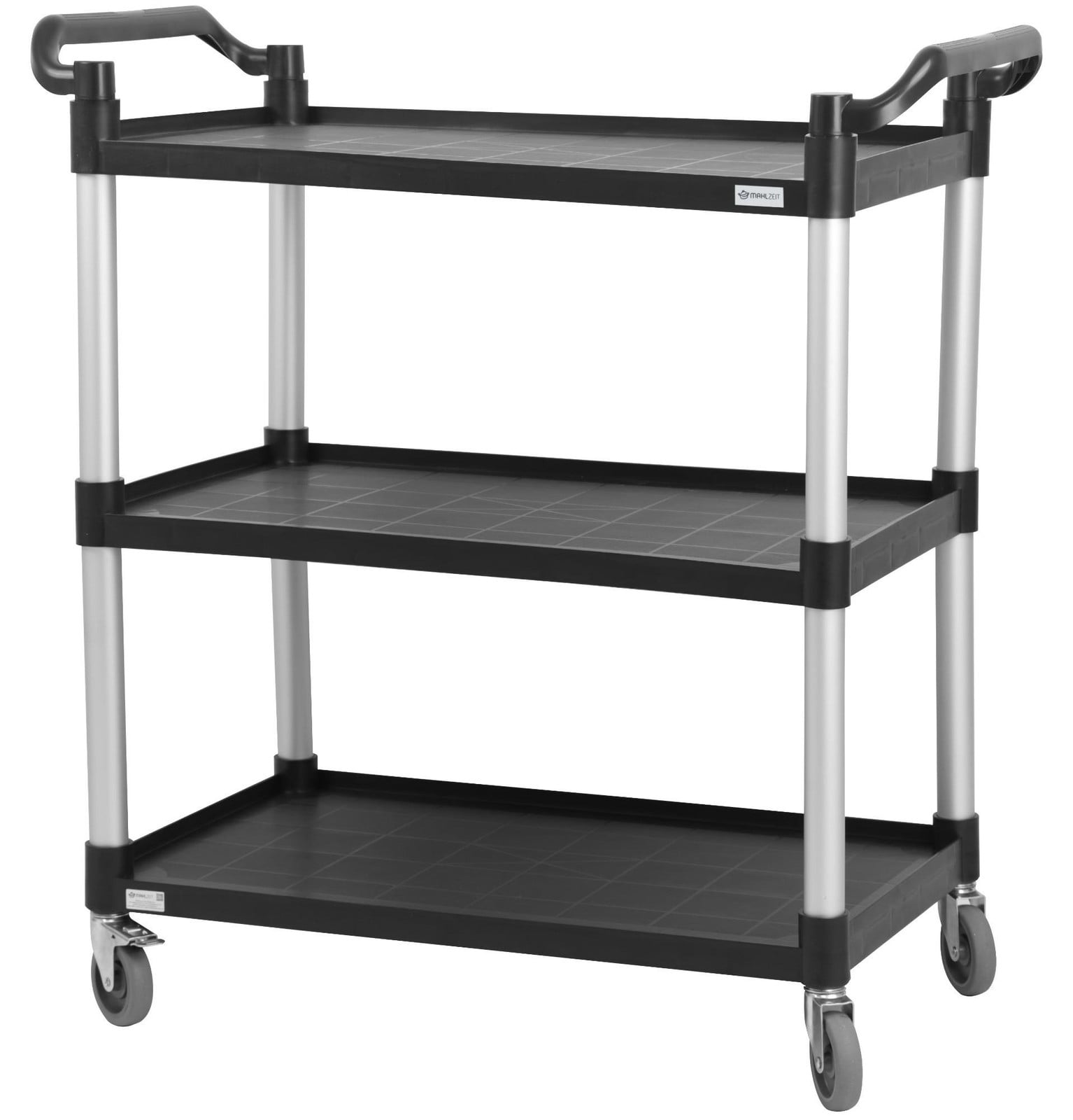 Mahlzeit serveerwagen met 3 etages en wielen, kunststof, H x B x D: 107 x 101 x 50 cm
