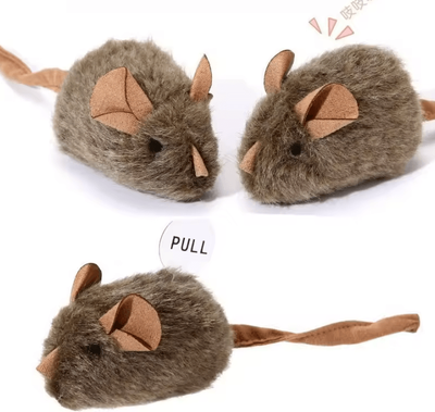 Inspire Curations SqueakHunt Smart Motion Mouse Toy For Cats 3pcs Grey
