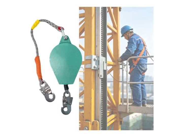 Robuste, selbsteinziehende Rettungsleine zur Absturzsicherung, 330 Pfund Tragkraft(300KG/20M-65.6 FT)