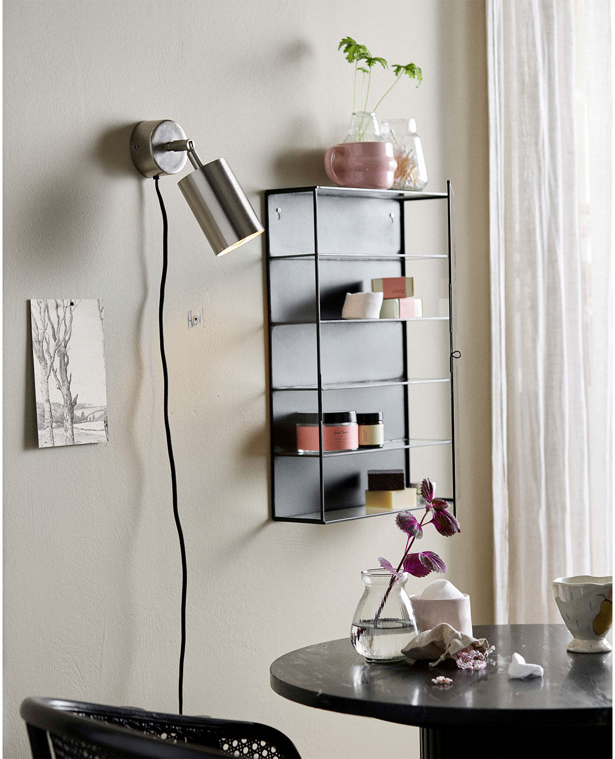 Nordal Maia Vägglampa Krom