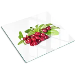 GLASPLATTE 60x52 cm Preiselbeeren