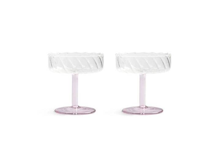 &Klevering - Coupe twirl roze set van 2