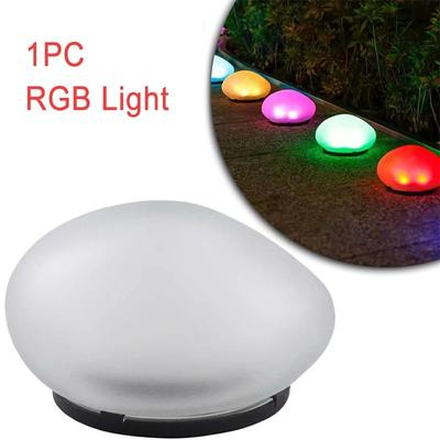 Uplift Essentials Solar Eco Pebble Landscape Ambiance Lights rgb Light