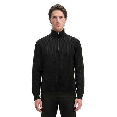 Troyer MARC O'POLO "aus Bio-Baumwoll-Schurwoll-Mix", Herren, Gr. M, schwarz, Obermaterial: 68% Baumwolle, 17% Schurwolle, 8% Polyamid, 7% Polyester, unifarben, Pullover Troyer