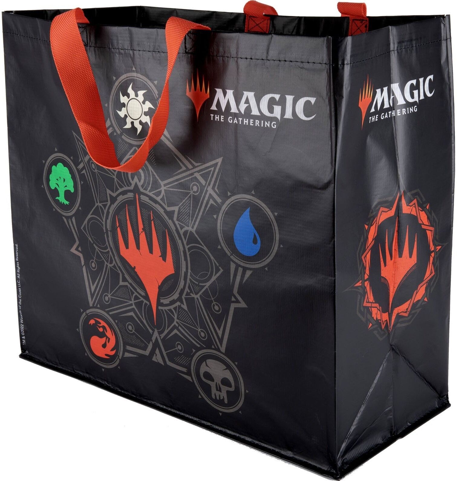 Konix Magic: The Gathering 5 Colours Reusable Shopping Bag for Everyday Use, Officially Licensed, Black, 40 x 45 x 20 cm