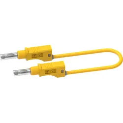 PJP 2217/200GE - Messleitung mit Bananensteckern, 2,5 mm2, 2 m, gelb