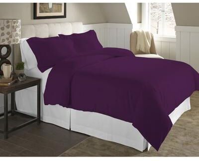 Pointehaven 200 GSM Solid Superior Flannel Soft Cotton Oversized Duvet Sets