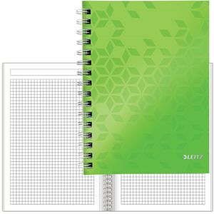 Leitz Collegeblock 4641-00-54, WOW, A5, Rand rundum 80 g/m² 80 Blatt mit Kopfzeile kariert