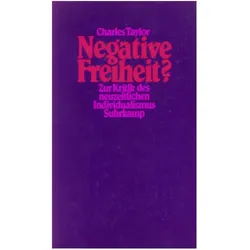 Negative Freiheit?, Fachbücher von Charles Taylor