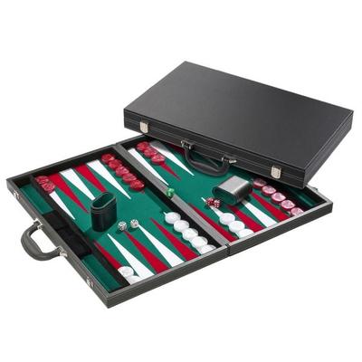 Philos 1715 - Backgammon, grün, Turnier, Kunstleder
