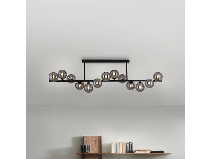 SCHÖNER WOHNEN-Kollektion Deckenleuchte Dubai, schwarz, für Wohn- / Esszimmer, Metall, Modern