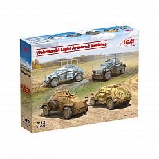 ICM - Wehrmacht Light Armored Vehicles - 1:72 - 220 Teile - 4 Panzerwagen 306846