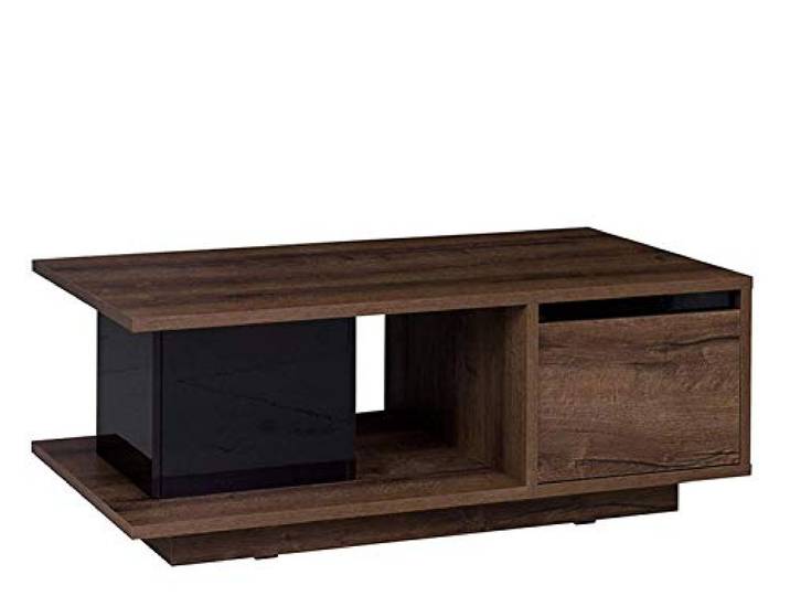Mirjan24 Couchtisch Reton R05, Kaffeetisch, Farbauswahl, Wohnzimmertisch, Sofatisch, Salontisch, Stylischer (Monastery Eiche/Monastery Eiche + Schwarz Hochglanz)