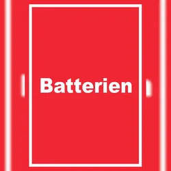 HB-Druck Batterien Mülltrennung Schild mit Text hochkant A0 (841x1189mm)