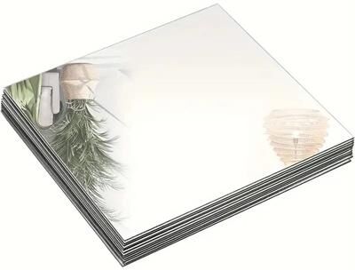 Uplifted Finds Acrylic Square Mirror Centerpiece Tray Set 5 Pcs 20 Cm