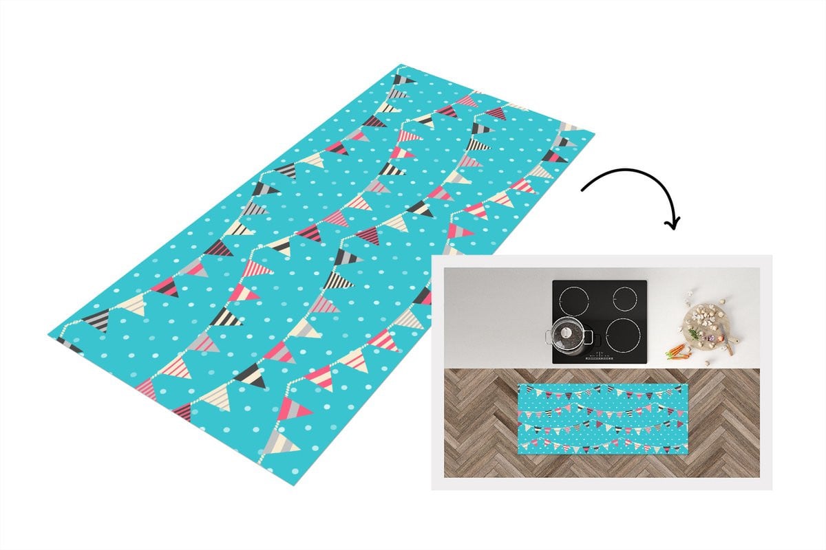 KitchenYeah Keukenloper van vinyl, rechthoekig