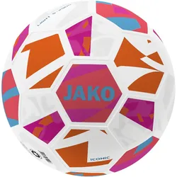 JAKO Iconic 350g Leicht-Fußball Kinder 683 - weiß/coral/pink, 350g 4