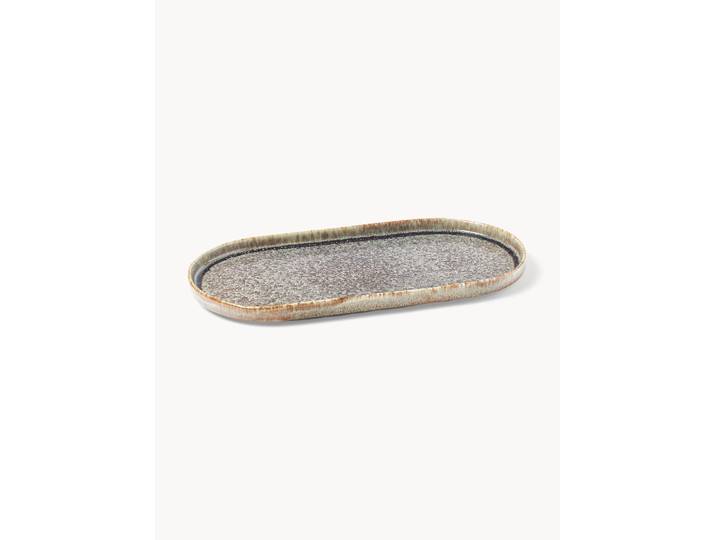 Handgemaakt serveerplateau Danza met reactief glazuur