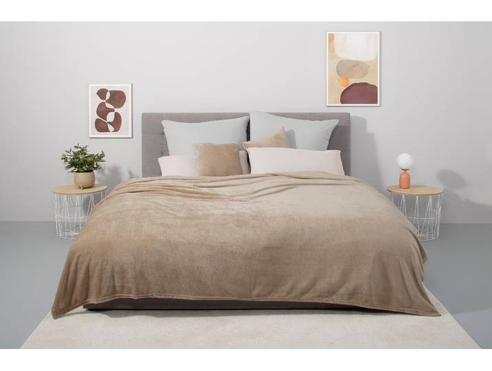 Tagesdecke GOODPRODUCT Desner3 , beige, B:250cm L:280cm, Polyester, Tagesdecken, Tagesdecke, Soft-Touch-Oberfläche, viele Farben erhältlich, Decke ab 140x210 cm