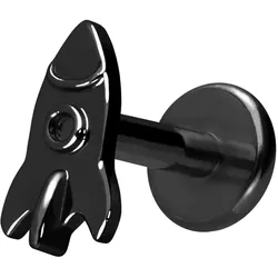 Titan Labret mit Innengewinde RAKETE
