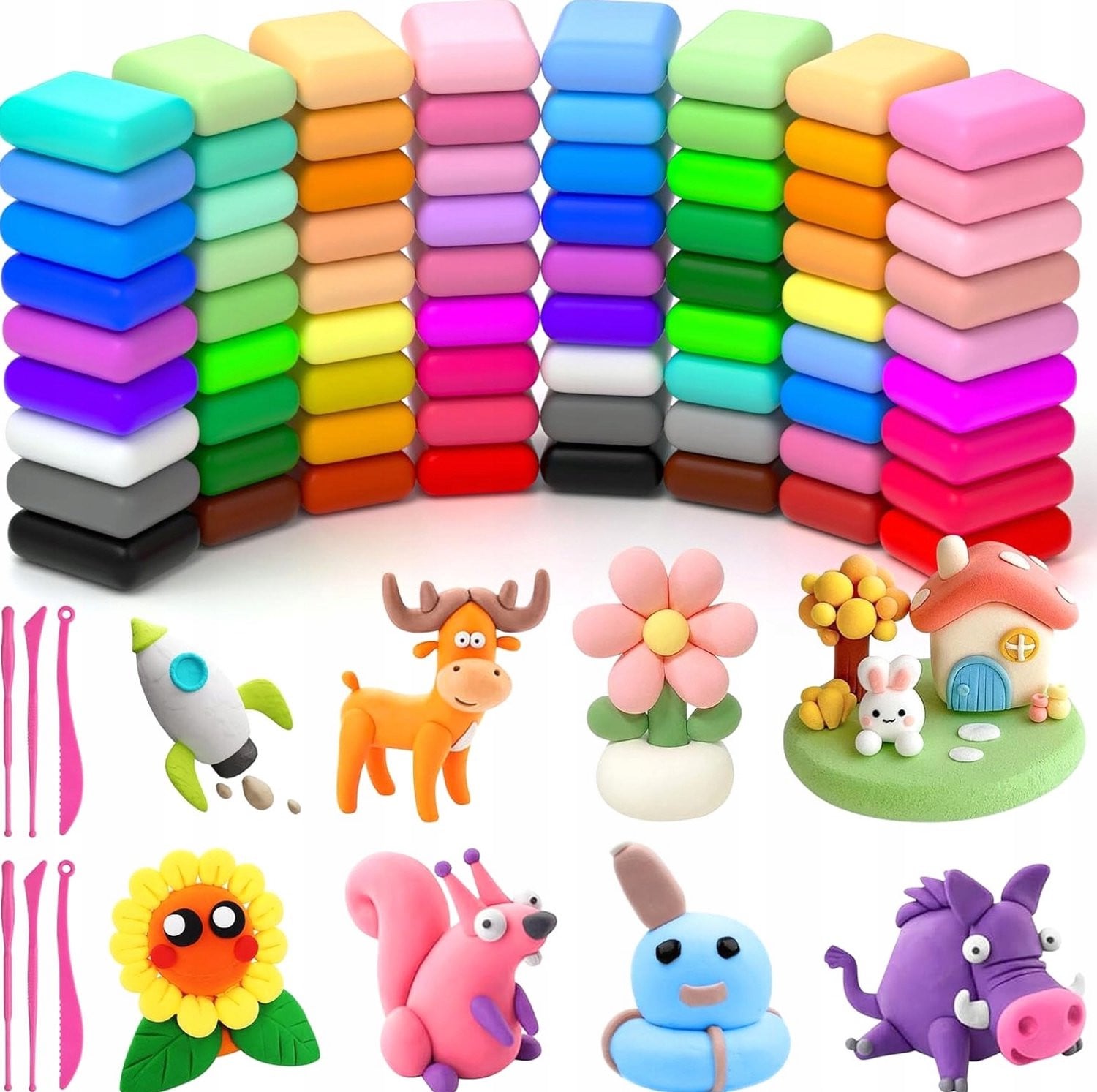 72 Kleuren Ultralichte Klei - Flexibele Modelleerboetseerklei voor Creativiteit