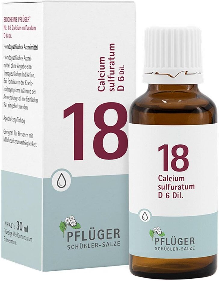 Schüßler Biochemie Pflüger 18 Calcium sulfurat.D 6 Tropfen 30ml